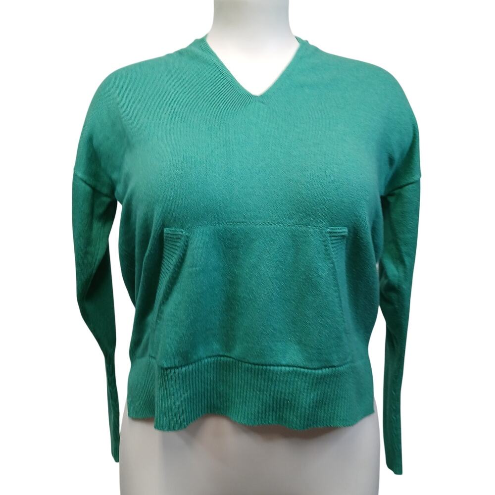Cabi Hooded Pullover Sweater Knit Top Womens Extra Small Green